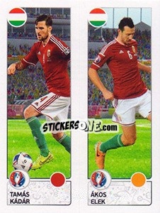 Sticker Tamás Kádár / Ákos Elek - UEFA Euro France 2016 n. 658 - Panini