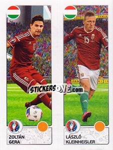 Sticker Zoltán Gera / László Kleinheisler - UEFA Euro France 2016 - Panini