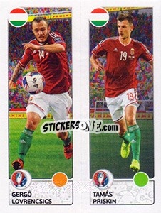 Sticker Gergo Lovrencsics / Tamás Priskin - UEFA Euro France 2016 n. 660 - Panini