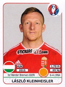 Sticker László Kleinheisler - UEFA Euro France 2016 n. 674 - Panini