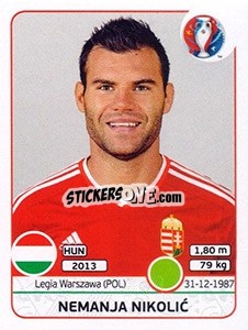 Sticker Nemanja Nikolic - UEFA Euro France 2016 n. 677 - Panini