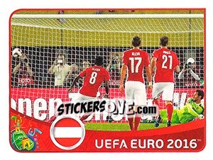 Sticker Österreich v Schweden - UEFA Euro France 2016 - Panini