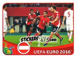 Sticker Österreich v Montenegro - UEFA Euro France 2016 - Panini