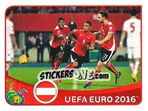 Sticker Österreich v Montenegro - UEFA Euro France 2016 n. A3 - Panini
