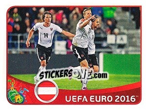 Sticker Liechtenstein v Österreich - UEFA Euro France 2016 - Panini