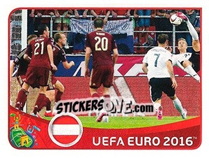 Sticker Russland v Österreich - UEFA Euro France 2016 n. A6 - Panini