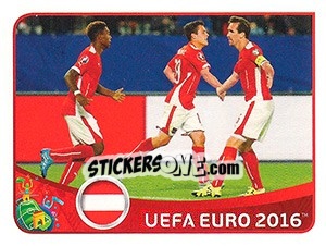 Sticker Österreich v Moldawien - UEFA Euro France 2016 n. A7 - Panini