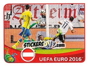 Cromo Schweden v Österreich - UEFA Euro France 2016 - Panini