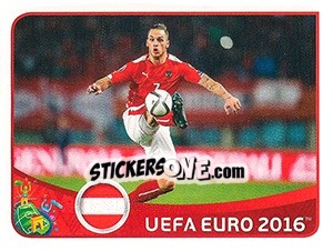 Sticker Österreich v Liechtenstein - UEFA Euro France 2016 n. A10 - Panini