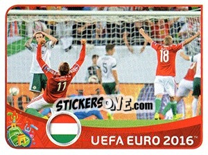 Sticker Hungary 1-2 Northern Ireland - UEFA Euro France 2016 n. D1 - Panini