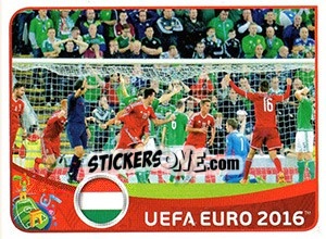 Sticker Northern Ireland 1-1 Hungary - UEFA Euro France 2016 n. D6 - Panini