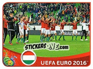 Sticker Hungary 2-1 Faroe Islands - UEFA Euro France 2016 n. D7 - Panini