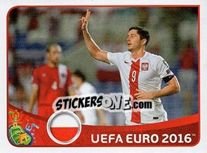Sticker Robert Lewandowski - UEFA Euro France 2016 n. E1 - Panini