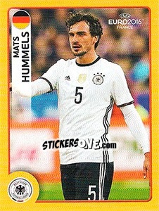 Cromo Mats Hummels - UEFA Euro France 2016 - Panini