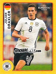 Sticker Julian Draxler - UEFA Euro France 2016 - Panini