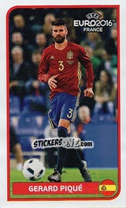 Sticker Gerard Piqué - UEFA Euro France 2016 n. BG-GP - Panini