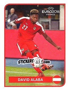 Sticker David Alaba - UEFA Euro France 2016 - Panini