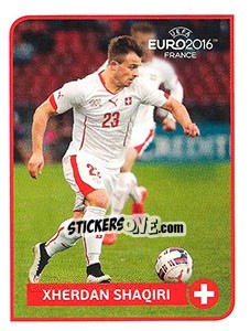 Sticker Xherdan Shaqiri - UEFA Euro France 2016 n. CC-B - Panini