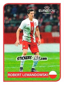Sticker Robert Lewandowski - UEFA Euro France 2016 n. CC-C - Panini