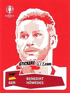 Sticker Benedikt Höwedes - UEFA Euro France 2016 - Panini