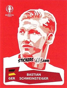 Sticker Bastian Schweinsteiger - UEFA Euro France 2016 n. DE-BS - Panini