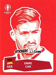 Sticker Emre Can - UEFA Euro France 2016 n. DE-EC - Panini