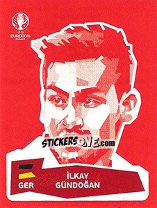 Sticker Ilkay Gündoğan - UEFA Euro France 2016 - Panini