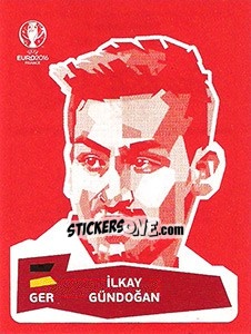 Sticker Ilkay Gündoğan - UEFA Euro France 2016 n. DE-IG - Panini
