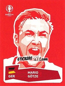 Sticker Mario Götze - UEFA Euro France 2016 - Panini