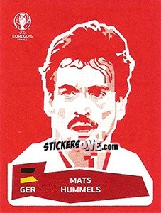 Sticker Mats Hummels - UEFA Euro France 2016 n. DE-MH - Panini
