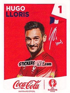 Sticker Hugo Lloris - UEFA Euro France 2016 n. FR-1 - Panini