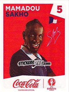 Sticker Mamadou Sakho - UEFA Euro France 2016 n. FR-5 - Panini