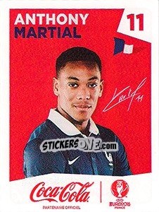 Sticker Anthony Martial - UEFA Euro France 2016 n. FR-11 - Panini