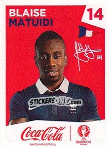 Sticker Blaise Matuidi - UEFA Euro France 2016 n. FR-14 - Panini