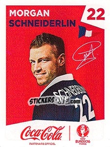 Sticker Morgan Schneiderlin - UEFA Euro France 2016 n. FR-22 - Panini