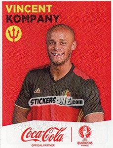 Sticker Vincent Kompany - UEFA Euro France 2016 n. H11 - Panini