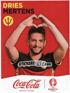 Sticker Dries Mertens - UEFA Euro France 2016 - Panini