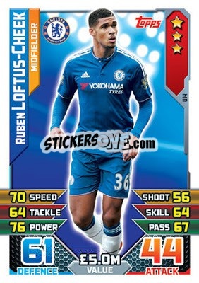 Sticker Ruben Loftus-Cheek - English Premier League 2015-2016. Match Attax Extra n. U14 - Topps