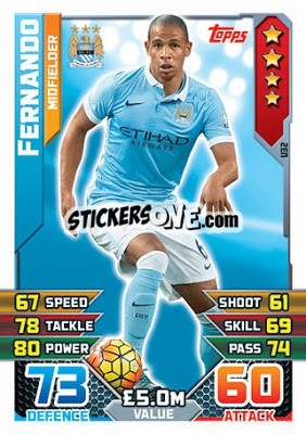 Sticker Fernando - English Premier League 2015-2016. Match Attax Extra n. U32 - Topps