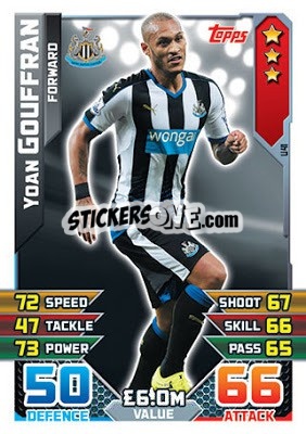 Sticker Yoan Gouffran - English Premier League 2015-2016. Match Attax Extra n. U41 - Topps