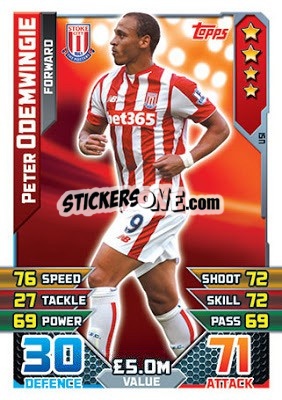 Cromo Peter Odemwingie - English Premier League 2015-2016. Match Attax Extra - Topps