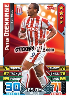 Sticker Peter Odemwingie - English Premier League 2015-2016. Match Attax Extra n. U51 - Topps