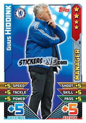 Sticker Guus Hiddink - English Premier League 2015-2016. Match Attax Extra n. M4 - Topps