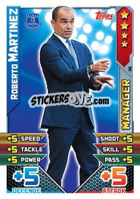 Sticker Roberto Martinez - English Premier League 2015-2016. Match Attax Extra n. M6 - Topps