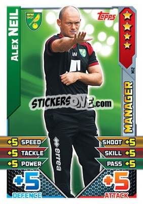 Figurina Alex Neil - English Premier League 2015-2016. Match Attax Extra n. M12 - Topps