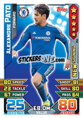 Sticker Alexandre Pato - English Premier League 2015-2016. Match Attax Extra n. NS5 - Topps