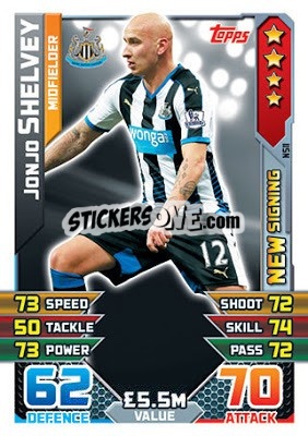 Sticker Jonjo Shelvey - English Premier League 2015-2016. Match Attax Extra n. NS11 - Topps