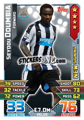 Sticker Seydou Doumbia - English Premier League 2015-2016. Match Attax Extra n. NS14 - Topps