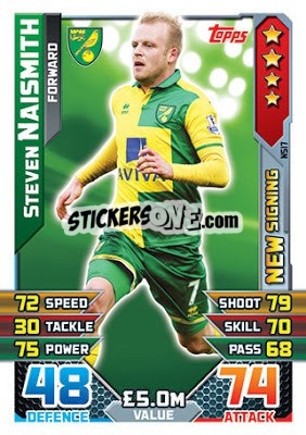 Sticker Steven Naismith - English Premier League 2015-2016. Match Attax Extra n. NS17 - Topps