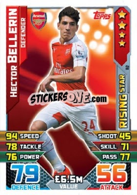 Sticker Hector Bellerin - English Premier League 2015-2016. Match Attax Extra - Topps